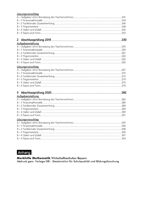 Trainer W10/11 Mathematik Wirtschaftsschule RESTPOSTEN Ausgabe SJ. 2021/22